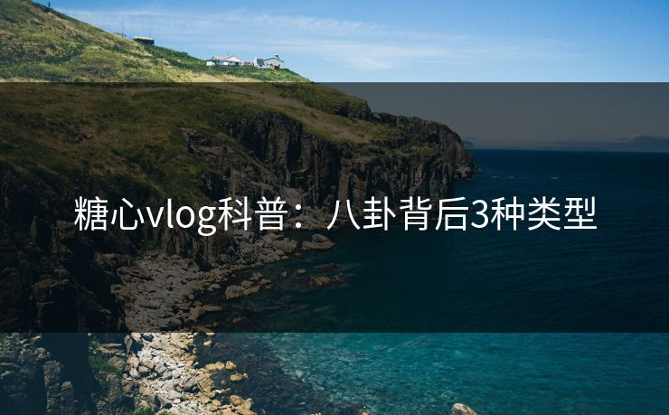 糖心vlog科普：八卦背后3种类型
